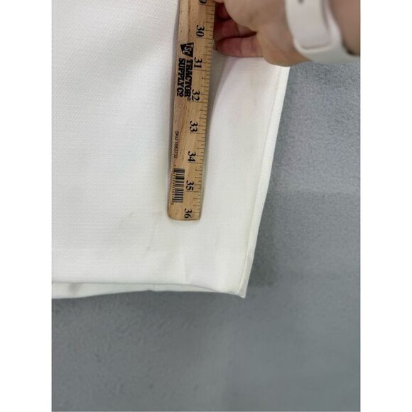 Zara Womens Neutral Cream Cap Sleeve Belted Peplum Mini Pencil Dress Size Medium - Picture 7 of 10